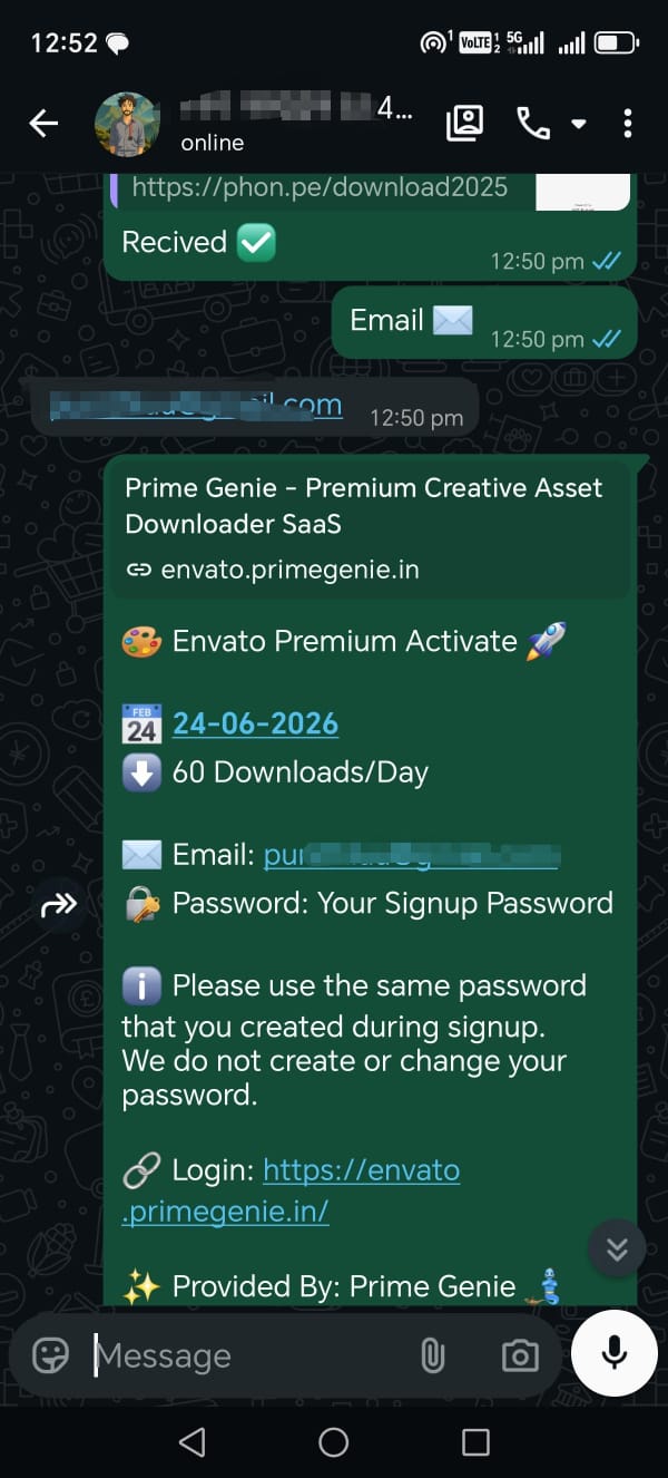 Prime Genie Group Buy designer tools subscription customer activation proof screenshot 44